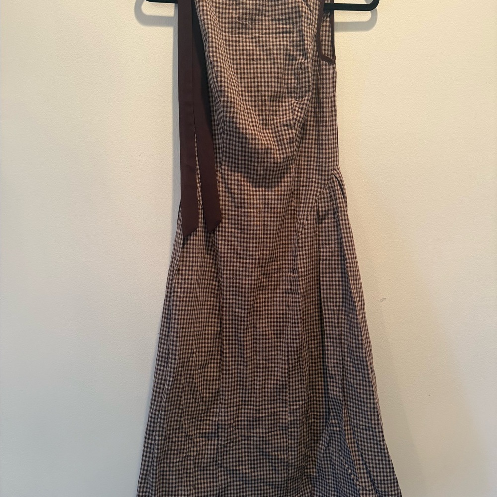 RIHOAS Brown Checkered Dress